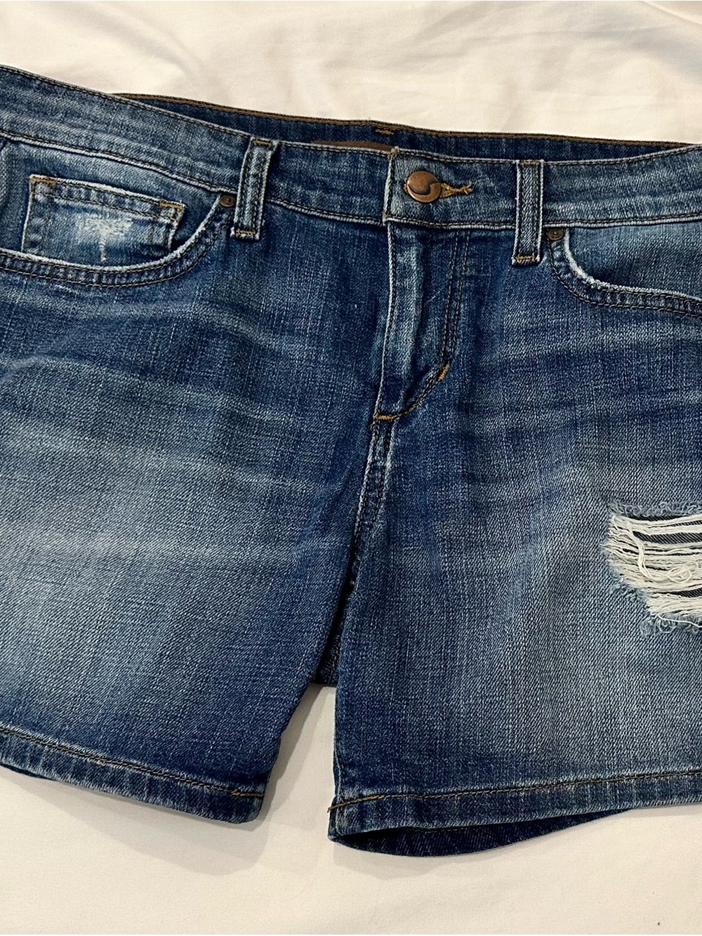 Joe's Jeans Dark Blue Denim Waistband Detail